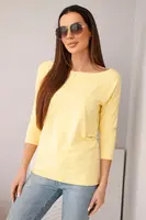 Dámska blúzka s lodičkovým výstrihom citrónová