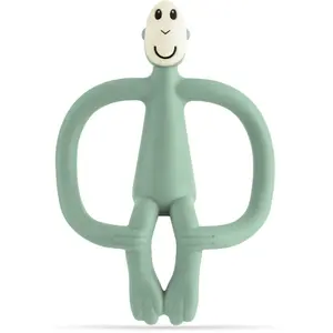 Matchstick Monkey Teething Toy and Gel Applicator hryzadielko s kefkou 2 v 1 Mint Green 1 ks
