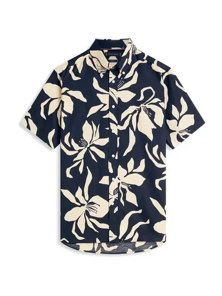 TOMMY HILFIGER Košeľa  krémová / námornícka modrá