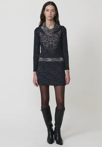 KOROSHI Šaty  čierna / biela