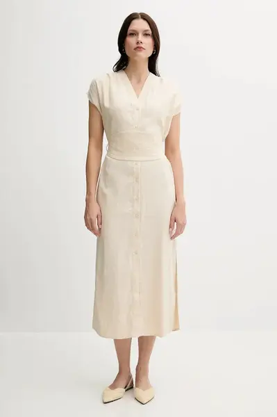 Lněné šaty Pedro del Hierro