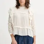 Halenka MUNTHE CRISP dámská, béžová barva, hladká, 252100225231