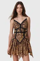 Šaty AllSaints ZIA oranžová barva, mini, W095DC
