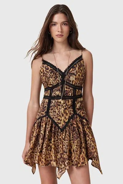 Šaty AllSaints ZIA oranžová barva, mini, W095DC