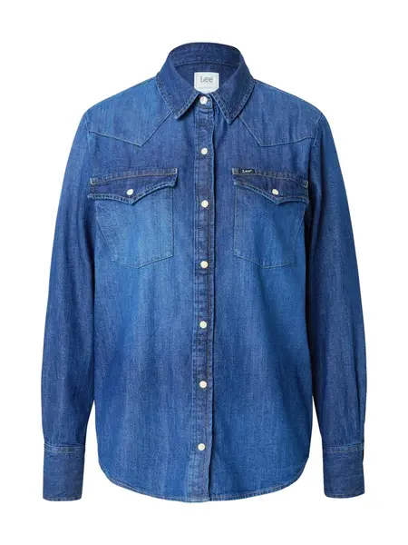 Lee Blúzka 'REGULAR WESTERN SHIRT'  modrá denim