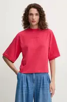 Bavlněné tričko Pinko červená barva, 104604 A2F8