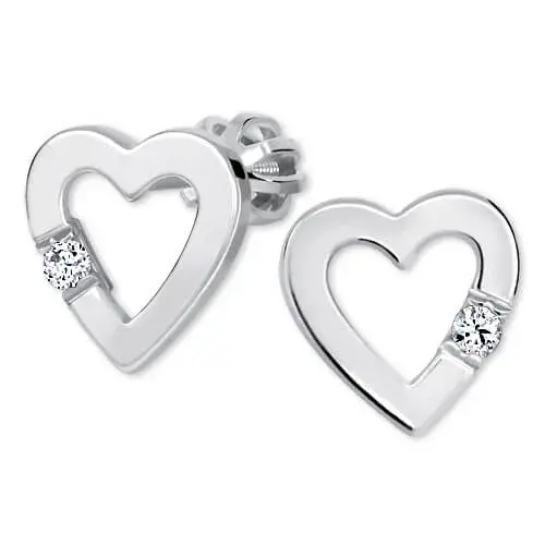 Soliter Srdíčkové náušnice s krystalem 436 001 00418 04