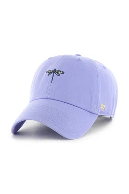 Bavlněná baseballová čepice 47 brand Animal Base Runner fialová barva, hladká, XX-BSRIC1411GWS-LV