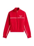 Tommy Jeans Kardigán  jasne červená / biela