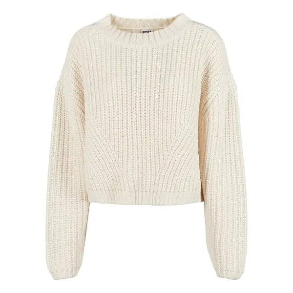 Women's wide oversize sweater whitesand