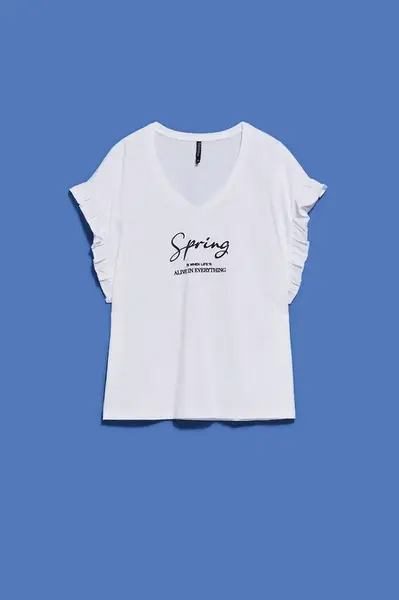 Marisse Women's T-Shirt L-Ts-4078 White