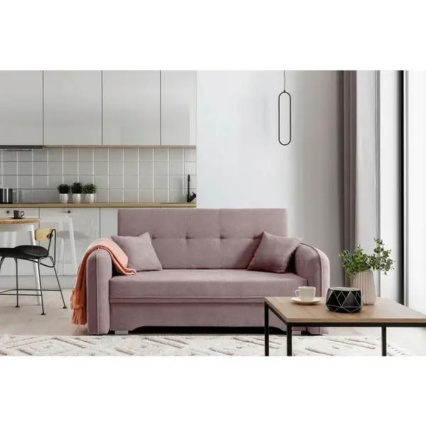 MID.YOU ROZKLÁDACÍ POHOVKA, textil, růžová