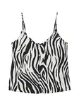 VERO MODA Top 'VMMYMILO'  svetlosivá / čierna