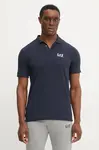 EA7 Emporio Armani polo pánský bavlněný s elastanem