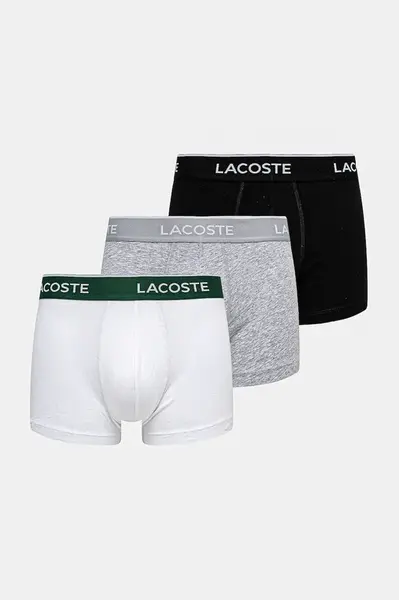 Lacoste přiléhavé boxerky pánské bavlněné s elastanem 3-pack
