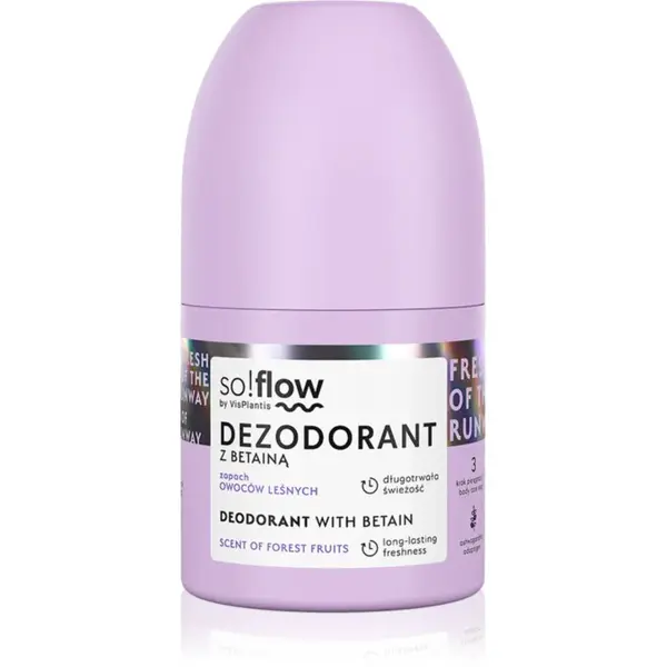 so!flow Deodorant dezodorant roll-on pre ženy Betain Scent Of Forest Fruits 50 ml