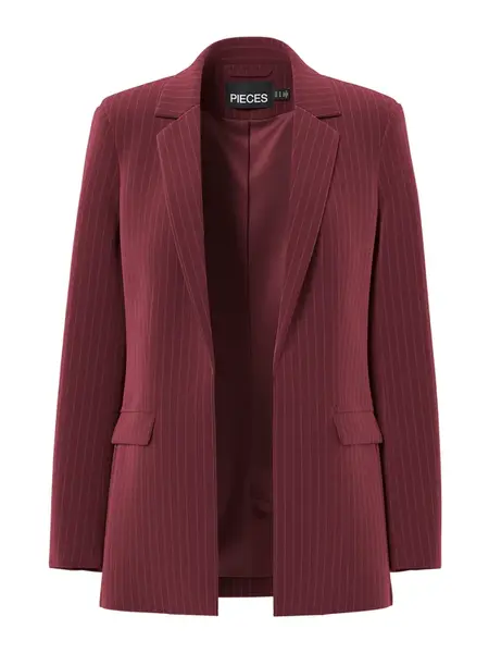 PIECES Blejzer 'PCBossy'  rubínová / biela