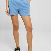 Women's organic terry shorts horizont blue