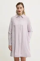 Bavlněné šaty Marc O'Polo fialová barva, mini, 5000006085