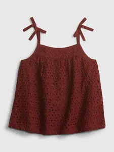 GAP Dětský top ruffle woven - Holky