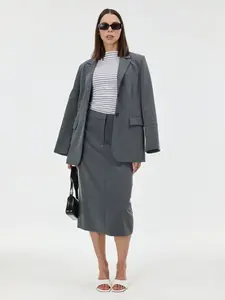 Šedá dámská midi sukně ORSAY