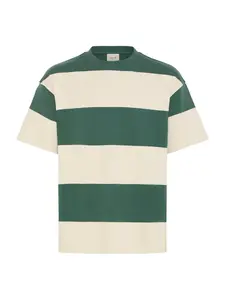 !Solid Tričko 'SDROY'  nebielená / zelená