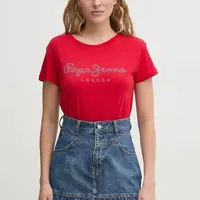 Bavlněné tričko Pepe Jeans RYLEIGH červená barva, PL506014