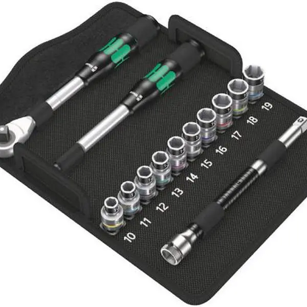 Wera 004090 Ráčnová sada Zyklop Hybrid 1/2" 8006 SC 1, s přidržovací funkcí (13 dílů)