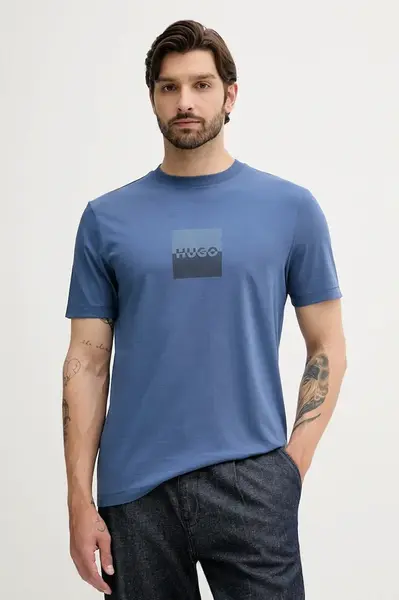 Bavlněné tričko HUGO Dusplit