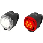 One STONE 2.0 SET Set předního a zadního světla na kolo, černá, velikost