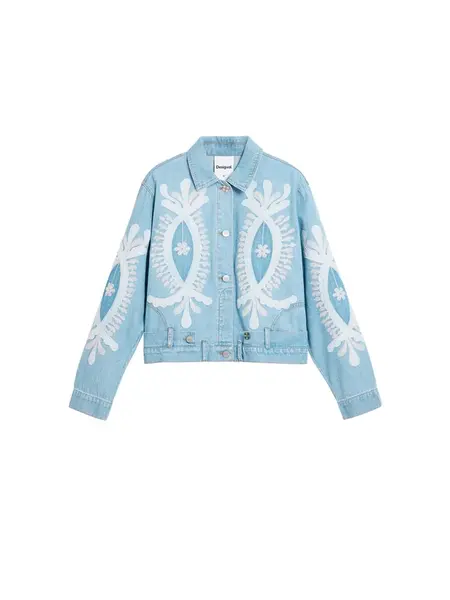 Desigual Prechodná bunda  modrá / biela