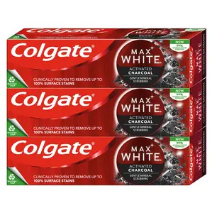 COLGATE Zubní pasta Max White Charcoal  3 x 75 ml