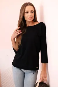 Kesi Dámská halenka s lodičkovým výstřihem černý