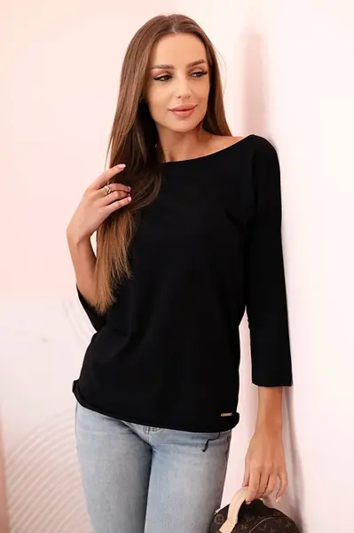 Kesi Dámská halenka s lodičkovým výstřihem černý