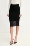 Sukně Pinko černá barva, midi, 104892 A2EB