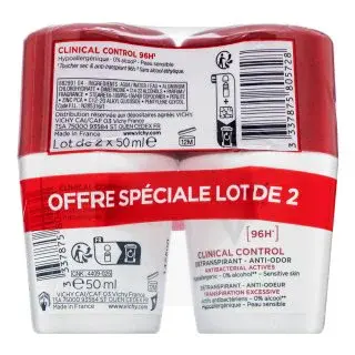 Vichy Clinical Control antiperspirant Detranspirant 96H 2 x 50 ml