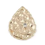 Brass Micro Pave Clear Cubic Zirconia Pendants