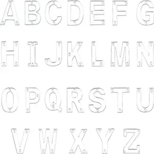 52Pcs 26 Style Acrylic Sew on Rhinestone