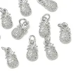 Brass Micro Pave Cubic Zirconia Pendants