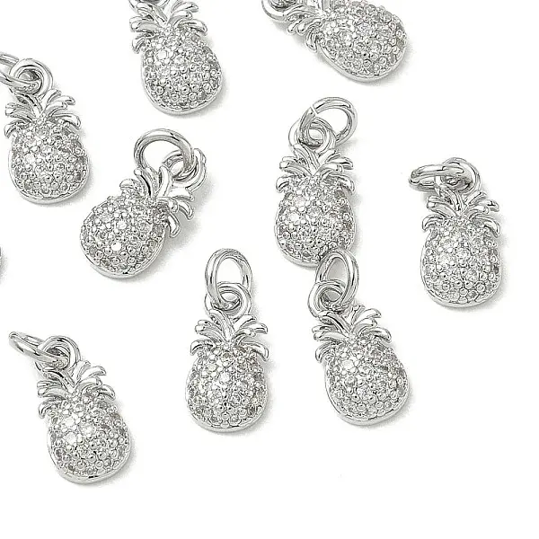Brass Micro Pave Cubic Zirconia Pendants