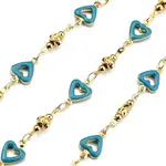 Brass Heart Link Chains