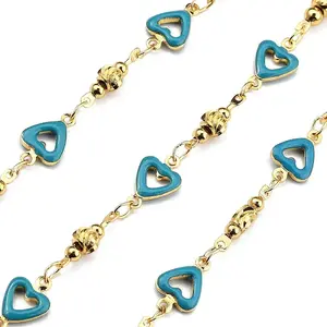 Brass Heart Link Chains