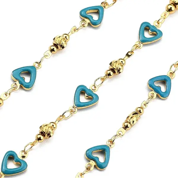Brass Heart Link Chains