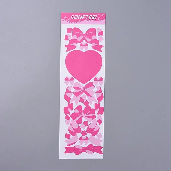 Bowknot & Heart Pattern Decorative Stickers Sheets
