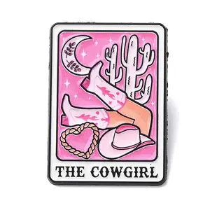Rectangle with The Cowgirl Enamel Pins