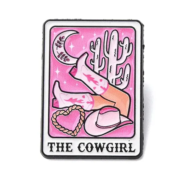 Rectangle with The Cowgirl Enamel Pins