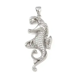Ocean Brass Micro Pave Cubic Zirconia Pendants
