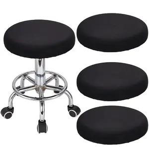4Pcs Polyester Round Stool Cover