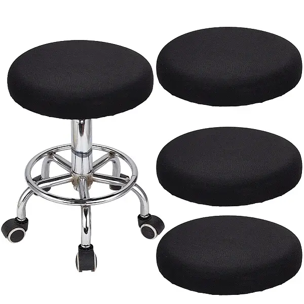 4Pcs Polyester Round Stool Cover