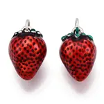 925 Sterling silver Enamel Fruit Pendants